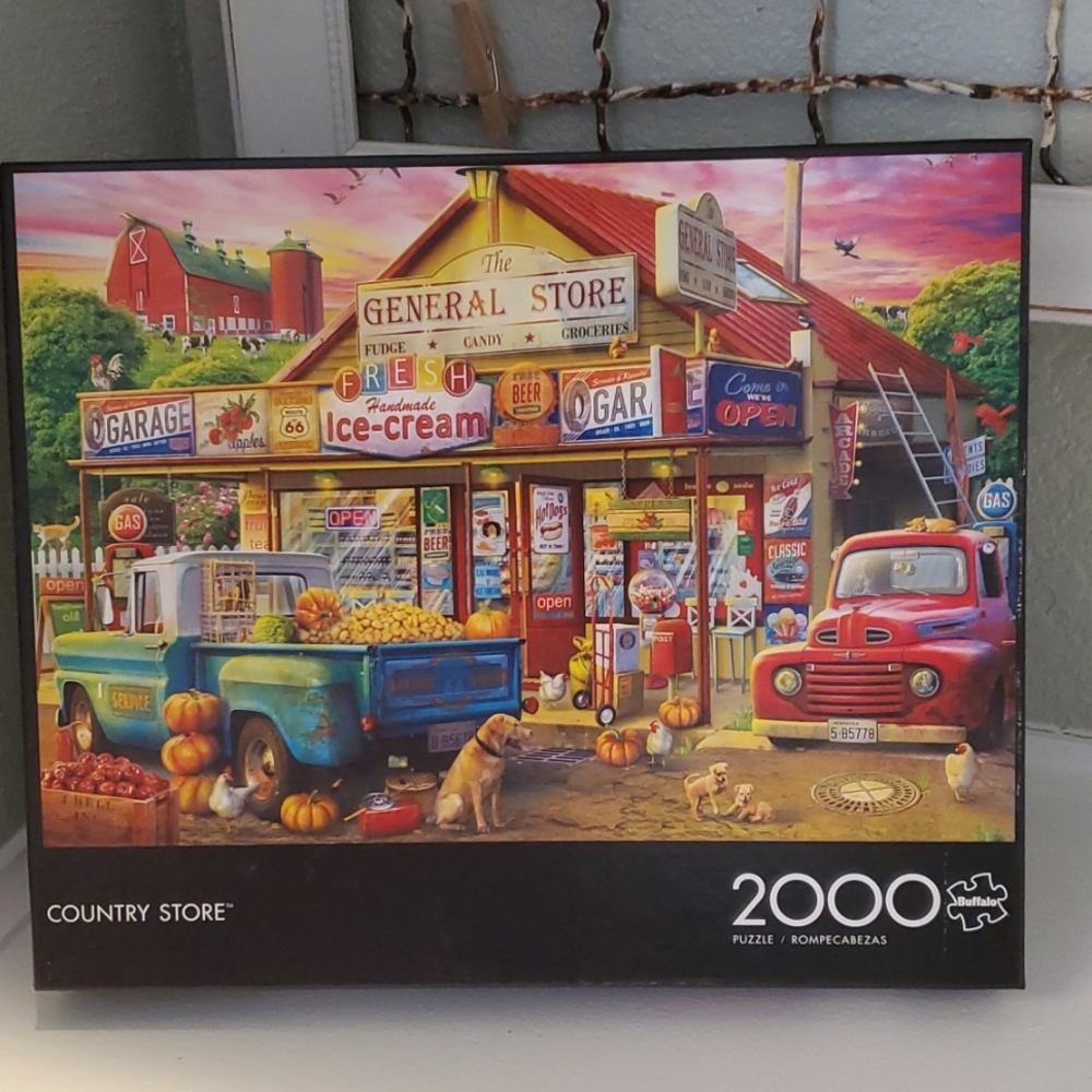 2000 piece jigsaw puzzle, Buffalo brand, "Country Store"